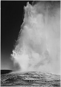 Ansel Adams, Taken at Dusk or Dawn from Various Angles During Eruption, Old Faithful Geyser, Yellowstone National Park, Wyoming (National Archives and Records Administration, Washington, D.C.)
