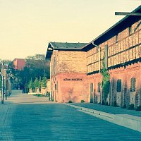 abendlicher Blick vom Institut auf den Campus
 A. Leuchtenberger
