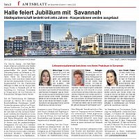 Halle feiert Jubilum mit Savannah