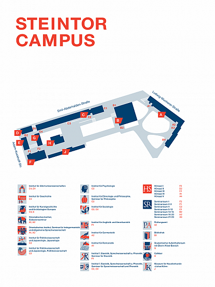 Lageplan des Instituts fr Anglistik und Amerikanistik